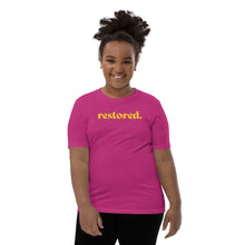 Load image into Gallery viewer, Restored. Youth Short Sleeve T-Shirt
