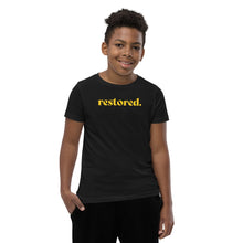 Load image into Gallery viewer, Restored. Youth Short Sleeve T-Shirt