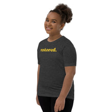 Load image into Gallery viewer, Restored. Youth Short Sleeve T-Shirt