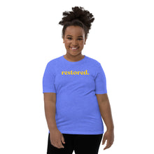 Load image into Gallery viewer, Restored. Youth Short Sleeve T-Shirt