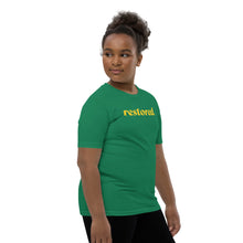 Load image into Gallery viewer, Restored. Youth Short Sleeve T-Shirt