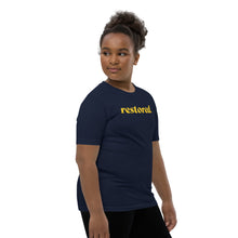 Load image into Gallery viewer, Restored. Youth Short Sleeve T-Shirt