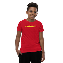 Load image into Gallery viewer, Restored. Youth Short Sleeve T-Shirt
