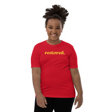Load image into Gallery viewer, Restored. Youth Short Sleeve T-Shirt