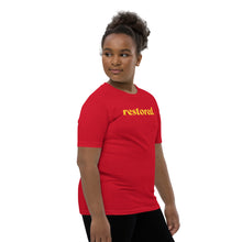 Load image into Gallery viewer, Restored. Youth Short Sleeve T-Shirt